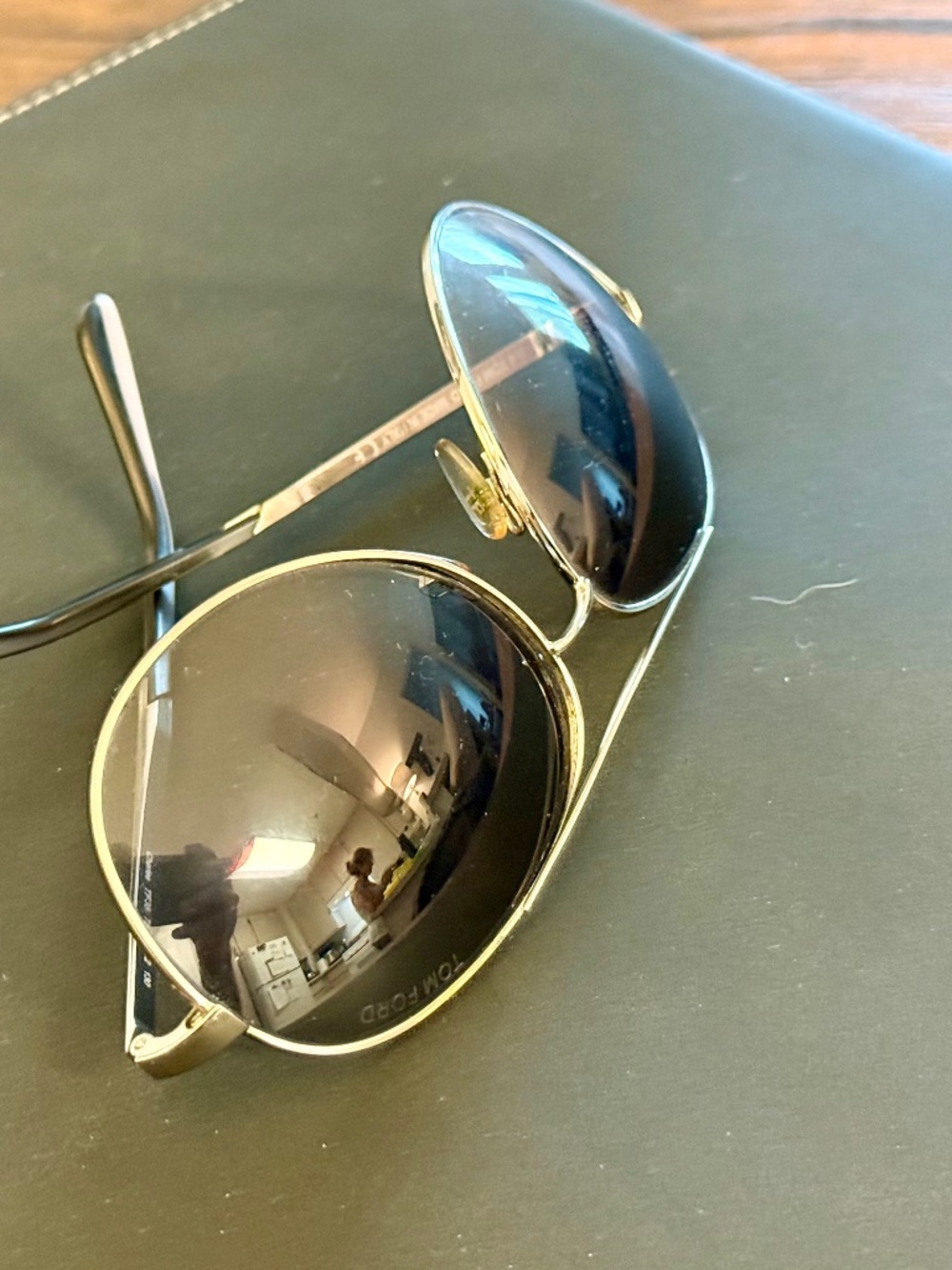 Tom Ford Aviator T35 silver/grey gradient sunglasses